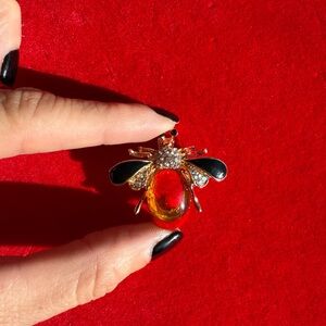 SOLD Chic Gold and Black Bee Brooch
